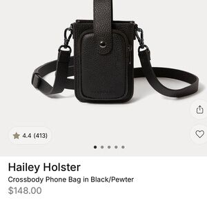 Bandolier Black Leather Crossbody Phone Holder